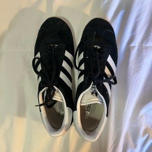 Adidas Black and White Gazelles Sneakers Size 9.5
